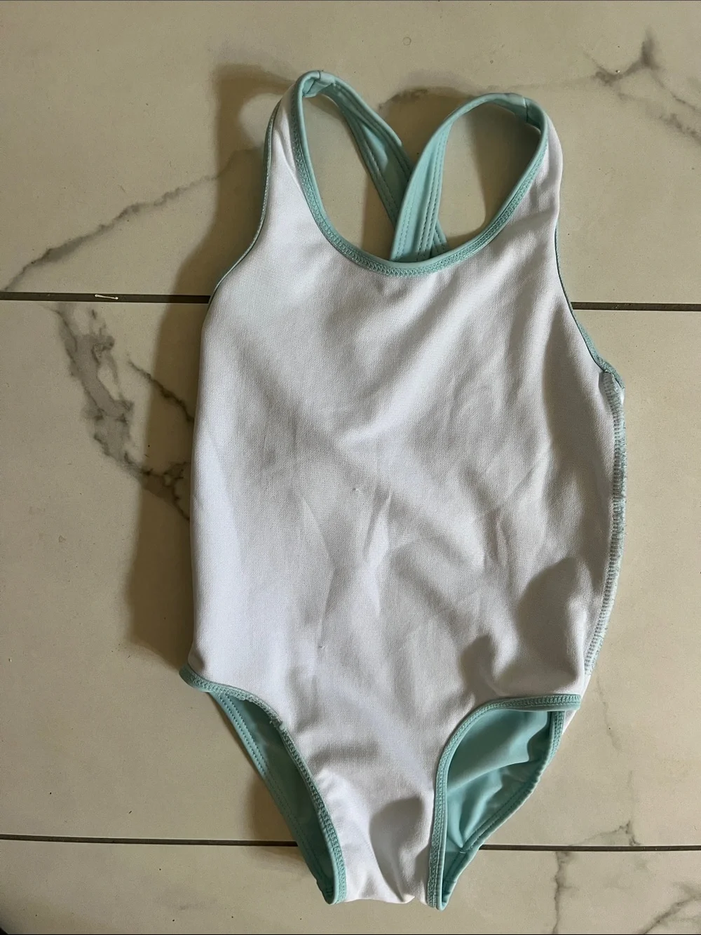 Disney Little Girls Mermaid One-Piece Swimsuit - Mint Teal Pink Ariel Toddler